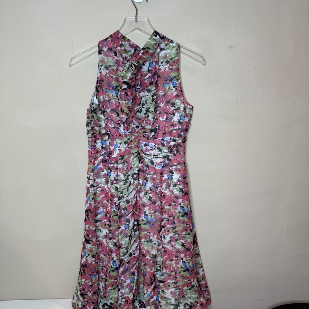 ILE New York Floral Sleeveless Fit & Flare Dress Size 6 Pink Multicolor - Picture 2 of 10